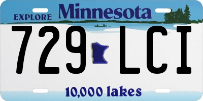 MN license plate 729LCI