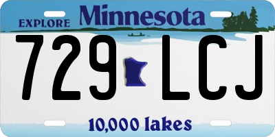 MN license plate 729LCJ