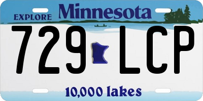 MN license plate 729LCP