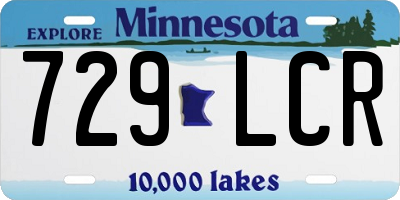 MN license plate 729LCR