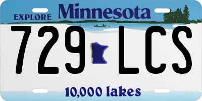 MN license plate 729LCS