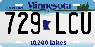 MN license plate 729LCU