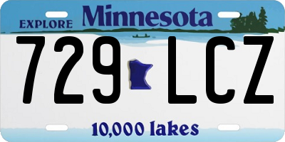 MN license plate 729LCZ