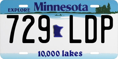 MN license plate 729LDP