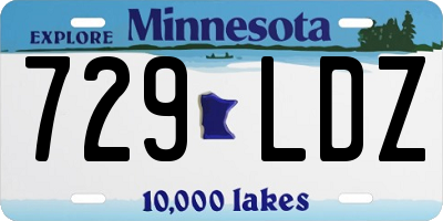 MN license plate 729LDZ