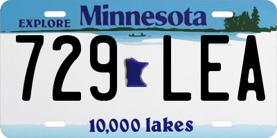 MN license plate 729LEA