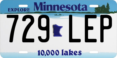 MN license plate 729LEP