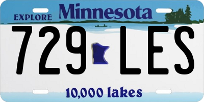 MN license plate 729LES