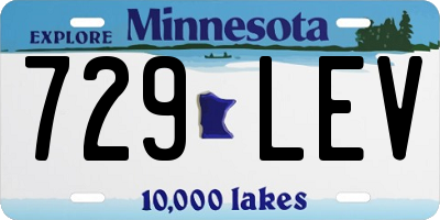 MN license plate 729LEV