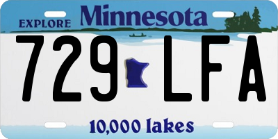 MN license plate 729LFA