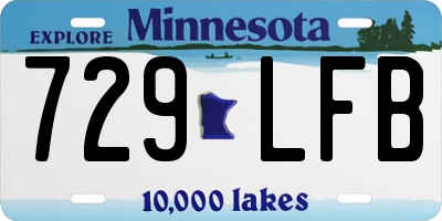 MN license plate 729LFB