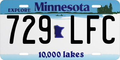 MN license plate 729LFC