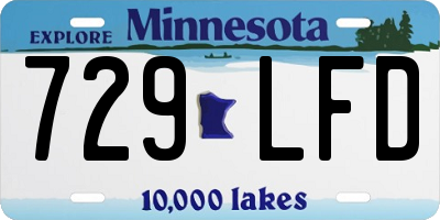 MN license plate 729LFD