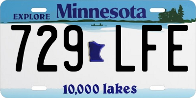 MN license plate 729LFE