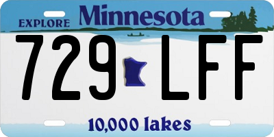 MN license plate 729LFF