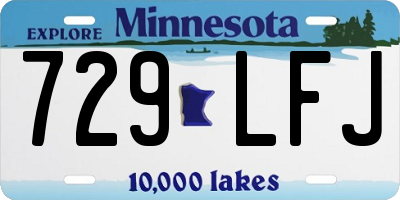 MN license plate 729LFJ