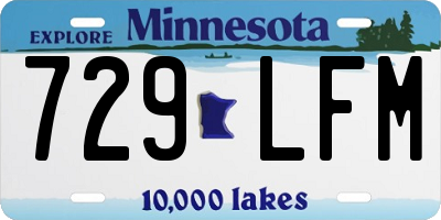 MN license plate 729LFM