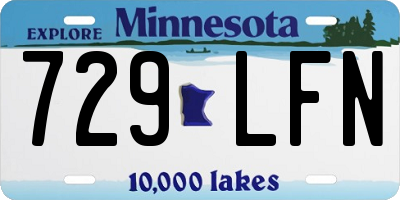 MN license plate 729LFN