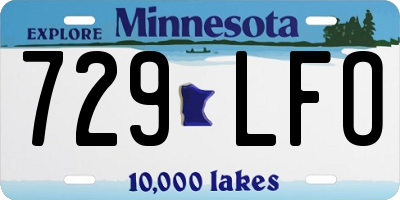 MN license plate 729LFO