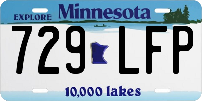 MN license plate 729LFP