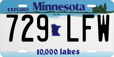 MN license plate 729LFW
