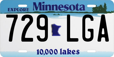 MN license plate 729LGA