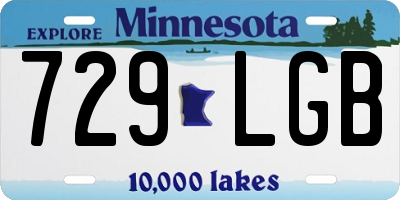MN license plate 729LGB