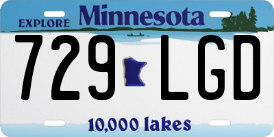 MN license plate 729LGD