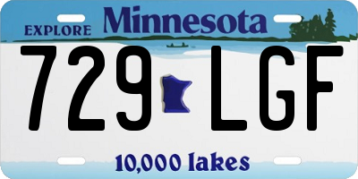 MN license plate 729LGF