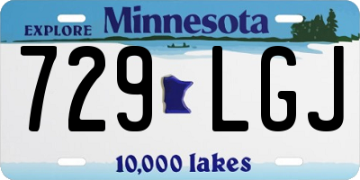 MN license plate 729LGJ