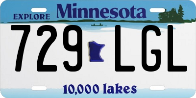 MN license plate 729LGL