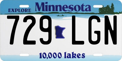 MN license plate 729LGN