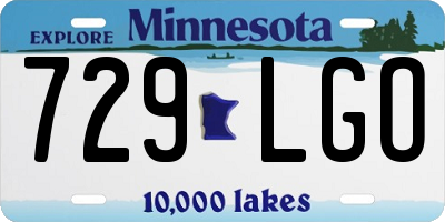 MN license plate 729LGO