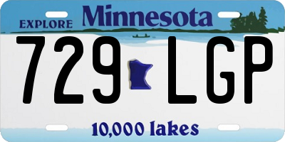 MN license plate 729LGP