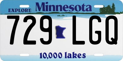 MN license plate 729LGQ