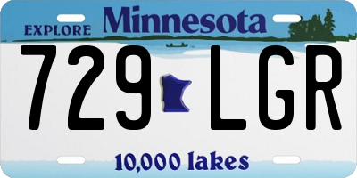 MN license plate 729LGR