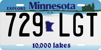 MN license plate 729LGT