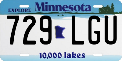 MN license plate 729LGU