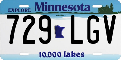 MN license plate 729LGV