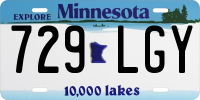 MN license plate 729LGY