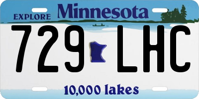 MN license plate 729LHC