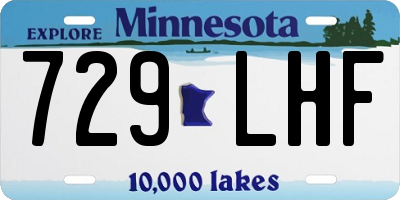 MN license plate 729LHF