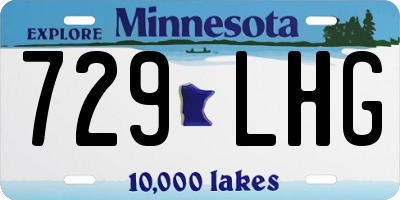MN license plate 729LHG