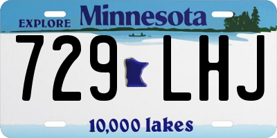 MN license plate 729LHJ