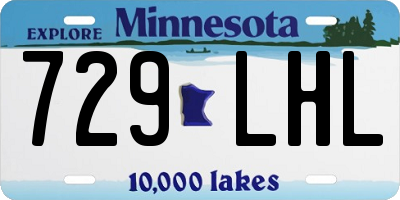 MN license plate 729LHL