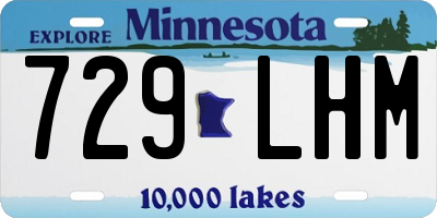 MN license plate 729LHM