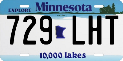 MN license plate 729LHT