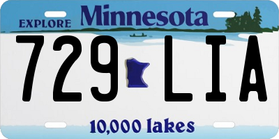 MN license plate 729LIA