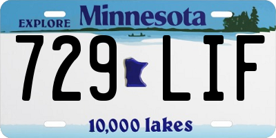 MN license plate 729LIF