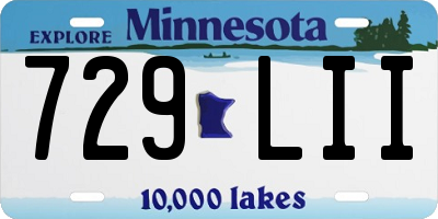 MN license plate 729LII